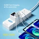 Зарядное устройство 40W Asometech WLX-A9T+ USB QC3.0, PD Type-C, 4 порта White - изображение 5