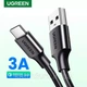 Кабель USB Type-C to USB 3A Ugreen US287 18W 0.5m Black (60115) - изображение 2