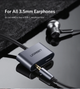 Адаптер AUDIO перехідник 2в1 Ugreen CM193 USB Type-C mini Jack 3.5mm Чорний (70606) - зображення 3