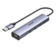 Концентратор Ugreen 60554 Ethernet-адаптер USB3.0 to RJ45 Gigabit Ethernet 3xUSB HUB з додатковим живленням Type-C NEW - зображення 1