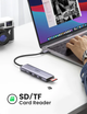 Концентратор Type-C 6-in-1 UGREEN CM511 USB-C PD 100W HDMI 4K 60Hz HDR Card Reader SD/TF USB 3.0 HUB для MacBook Pro, Huawei Mate P30 Grey (60384) - зображення 2