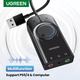 Звуковая внешняя USB карта UGREEN CM129 с регулятором громкости Черный (50599) - изображение 8
