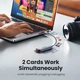 Кардридер USB-C 2 in 1 UGREEN CM401 Card Reader Type-C to SD/TF 4.0 Grey (15251) - зображення 4