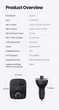 Автомобільний зарядний пристрій UGREEN CD229 для телефона Bluetooth FM Transmitter Black (80910) - зображення 3