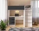 Дитяча спальня BED-Room 3 Viorina-Deko Білий/Графіт (ліжко-кімната/письмовий стіл) (ЛДСП/ПВХ) - зображення 1