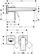 Наружная часть смесителя для раковины HANSGROHE Metropol 32526340 черный матовый хром - изображение 2