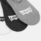 Набор следов женских Levi`s High Cut Batwing Logo Recycled Cotton 3P 701224671-003 коттон 35/38 3 пары Grey Combo (8720245507066) - изображение 5