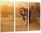 Модульная картина из 3 частей в гостиную спальню Природа Тигр Art-183_XXL 100х150 см - изображение 1