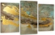 Модульная картина в гостиную / спальню Абстракція золото Art-711_3 53х100 см - изображение 1