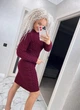 Жіноча вʼязана сукня CHERRY, колір Бордо розмір One Size - изображение 7