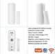 Датчик открытия дверей и окон Tuya Smart Wi-Fi беспроводной для охранной сигнализации, Белый - изображение 3