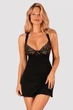 Сексуальная сорочка бебидолл и стринги Obsessive Donna Dream babydoll Черная M/L - изображение 1