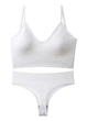 Эластичный комплект белья в рубчике Perfectly No Brand 970-46-48 Белый XL (46-48) - изображение 3