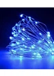 Светодиодная гирлянда нить Капли росы на 50 Led 5 м на батарейках синя медная проволка - изображение 1