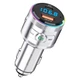 Автомобильный FM-трансмиттер модулятор Proove FM Launcher Maxi Wave 30W (PD+QC3.0) Type-C+USB | Silver - изображение 1