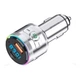Автомобильный FM-трансмиттер модулятор Proove FM Launcher Maxi Wave 30W (PD+QC3.0) Type-C+USB | Silver - изображение 4