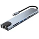 Док-станція RIAS BYL-81 8в1 USB Type C - PD/USD/HDMI/RJ-45/TF/SD/USB (3_03821) - зображення 1