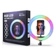 Кільцева світлодіодна кольорова LED лампа RGB MJ26 з тримачем 26 см для блогерів (003102) - зображення 1