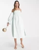 Коктельна сукня з бюстом резинкою Asos Світло-салатова 10941 L (46) - зображення 1