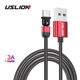 Поворотный Кабель Type-C - USB (1m) на 180° USLION US0132 Red Провод для Быстрой Зарядки Смартфонов 3.0A Fast Charging и Передачи Данных - изображение 1