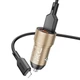 Автомобильное зарядное устройство Borofore BZ19 Wisdom Dual Port Car Charger Set (iP) (BZ19LG) Gold - изображение 2