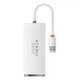 HUB адаптер USB-A Baseus Lite Series 4-in-1 / USB3.0*4 / Type-C / длина кабеля 25 см. WKQX030002 white - изображение 2