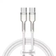 Кабель BASEUS CATJK-C02 Type-C to Type-C Cafule Series Metal Data Cable |100см, 5A, 100W, PD| white - изображение 1