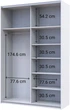 Шкаф купе Doros G-Caiser 1 ДСП / 1 зеркало 160х60х240 Белый Дуб Эвок (42005071) - изображение 4