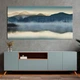 Настінний декор ідея для подарунку картина на полотні Туман на гірському озері 50x25 см (Y1-69) - зображення 3