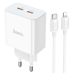 Сітчасте зарядне пристрій Hoco C108A charger set (C to iP) White (6931474784445) - зображення 1