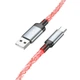 Кабель для заряджання та передачі даних USB Type-A – USB Type-C 1 м HOCO U112 Shine Сірий - зображення 3