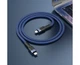 Швидка зарядка hoco. U110 Type C to Type C Data Cable 1.2м, матеріал конекторів: цинковий сплав, струм до 3A для смартфонів, 60W для ноутбуків Blue - зображення 2