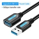 Удлинитель USB-USB 3.0 Vention F/M PVC Round 5Gbps 0.5m Black (CBHBD) - изображение 2