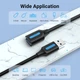 Удлинитель USB-USB 3.0 Vention F/M PVC Round 5Gbps 0.5m Black (CBHBD) - изображение 3