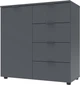 Комод Doros Рон 1 80 х 38 х 81 см 1 фасад 4 шухляды Графит (41516006) - изображение 1