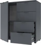 Комод Doros Рон 1 80 х 38 х 81 см 1 фасад 4 шухляды Графит (41516006) - изображение 3