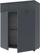 Комод Doros Рон 2 80 х 38 х 100 см 2 фасада 1 шухляда Графит (41516004) - изображение 4
