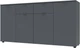 Комод Doros Рон 7 160 х 38 х 81 см 4 фасада 2 шухляды Графит (44900236) - изображение 1