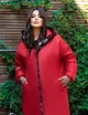 Стильна подовжена куртка з оверсайз крою ST-Style 2763 46-48 Червона - изображение 2