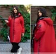 Стильна подовжена куртка з оверсайз крою ST-Style 2763 46-48 Червона - изображение 4