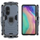 Чехол Fiji Ring для Huawei Nova 9 SE бронированный бампер с кольцом подставкой темно-синий - изображение 3