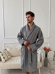 Мужской халат COSY махровый Fortune шаль 2XL серый 925 - изображение 4