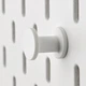 Крючки 5 шт для органайзера на стену IKEA SKÅDIS белые круглые 205.198.88 - изображение 4