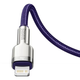 Кабель Baseus CATLJK-B05 Cafule Metal Type-C to Lightning PD 20W 2m purple - изображение 3