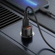 Автомобільний зарядний пристрій Borofone BZ19 12Wmax порти 2 USB + кабель USB-TypeC Black (33682) - зображення 4