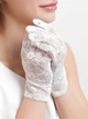 Рукавички жіночі мереживні короткі вечірні ажурні Honey Fashion Accessories S/M/L білий (7-70) - зображення 2