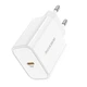 Адаптер мережевий BOROFONE Easy Speed single port charger BA57A |Type-C, 20W/3A, PD/QC| білий - изображение 4