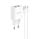 Адаптер сетевой BOROFONE Micro USB Cable Powerway dual port charger set BA53A |2USB, 2.1A| - изображение 1
