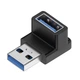 Перехідник Адаптер SUNROZ з'єднувач кутовий USB 3.0 M/F 90 градусів (A-48565) - зображення 4