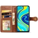 Чехол-книжка GETMAN Gallant (PU) кожаный для Xiaomi Redmi Note 9s / Note 9 Pro / Note 9 Pro Max Коричневый - изображение 2